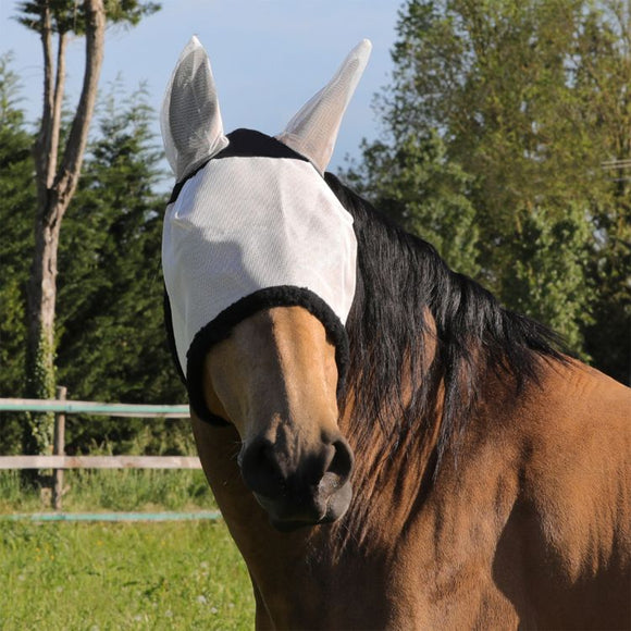 MASCHERA ANTIMOSCHE PVC C/COPRIORECCHIE E CHIUSURA A STRAPPO