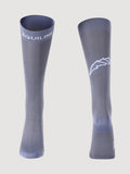 Calzini glicine con scritta e logo in jaquard junior