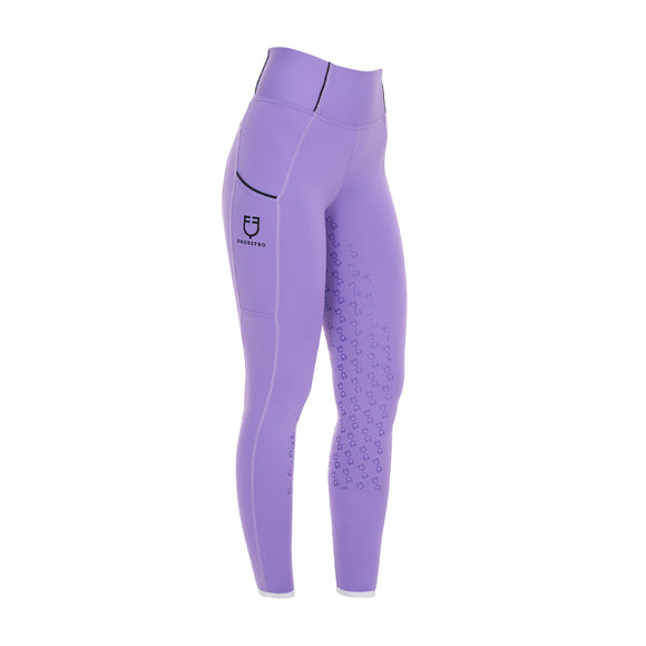 Leggins bambina slim fit grip con logo