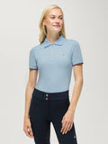 Polo Anaheim con zip, colore blu dolce