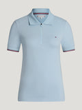 Polo Anaheim con zip, colore blu dolce