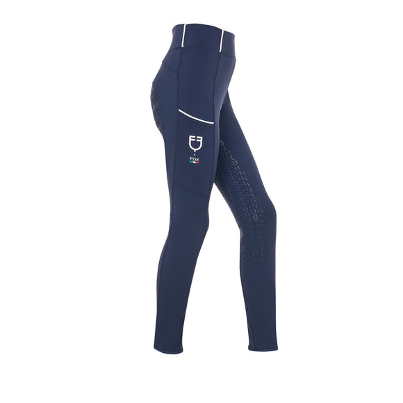 Leggings bambina slim fit full grip Equestro X FISE